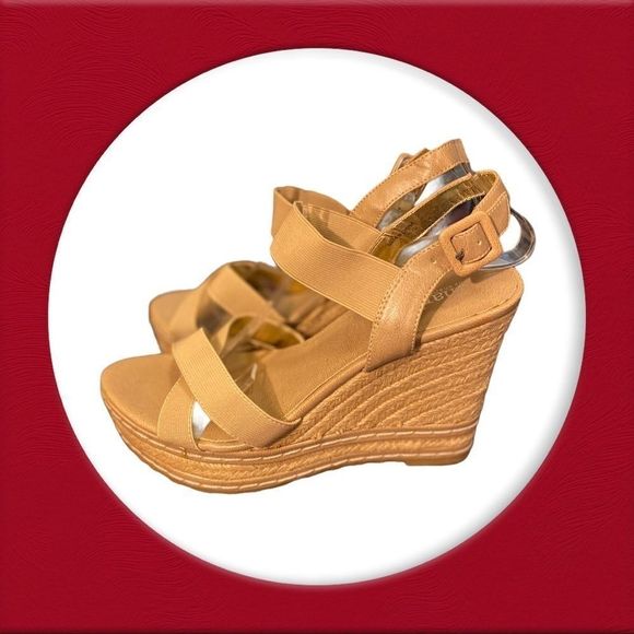 Charles David Espadrille Wedge Sandals 9 - Picture 2 of 5